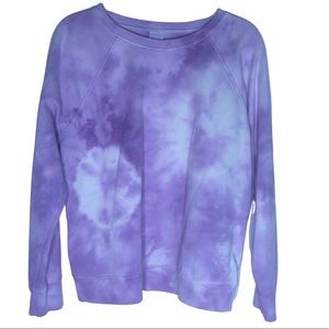 lavender bleach dyed crewneck sweatshirt